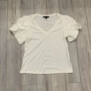 INC International Concepts V Neck Shirt With Balloon Sleeves (Size: Small)